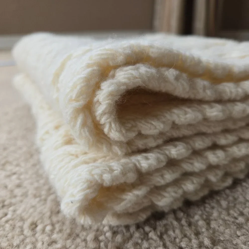 Aran Sweater Market Wool Cashmere Cable Scarf Thick